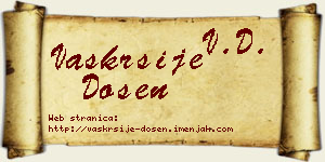 Vaskrsije Došen vizit kartica